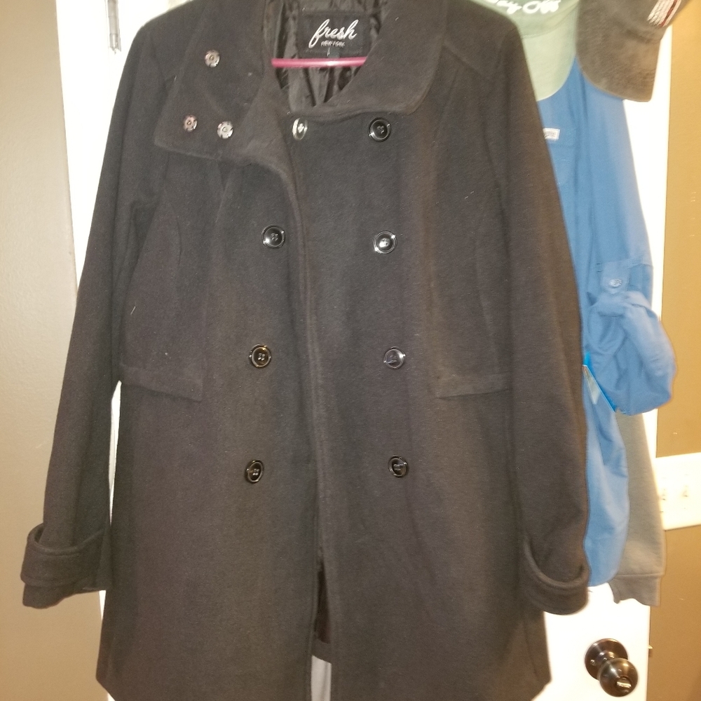 Plus women's pea coat